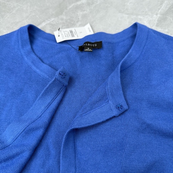 Women’s Talbots Cropped Hook & Eye Shrug Cardigan Sweater Small - Picture 5 of 15